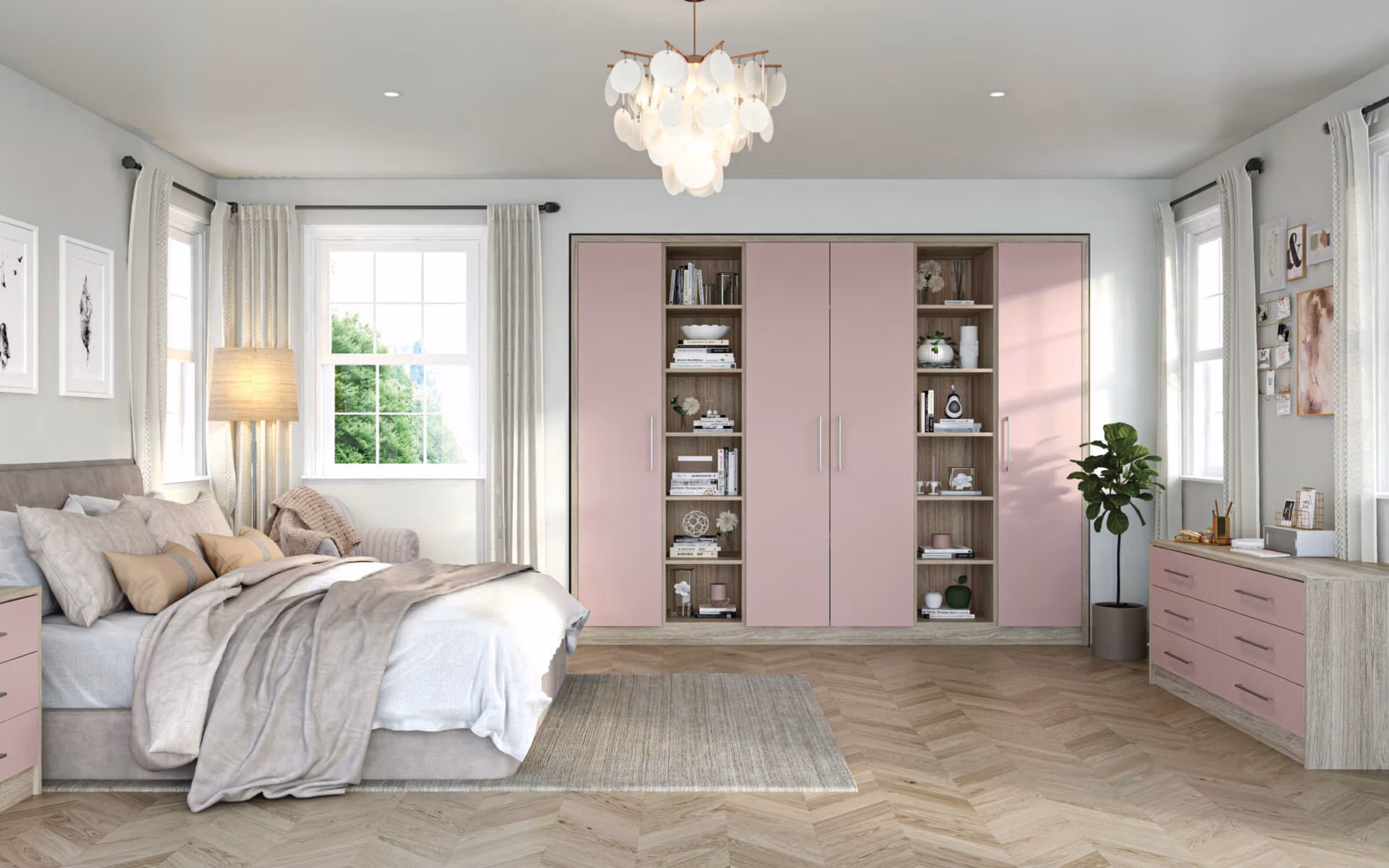 Bella, Venice Style - Supermatt Blush Pink - Urban Oak